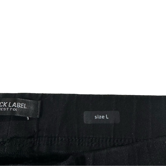 Black Label by C’est Toi Black Velvet Jean Pant Sz Large 30x28 Elastic Waist NWT - Picture 8 of 16